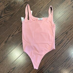 Babaton pink tank contour bodysuit in size large